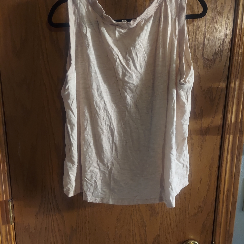 Jane and Delancey Light Tan Cream Tank Top Lg - Picture 7 of 9